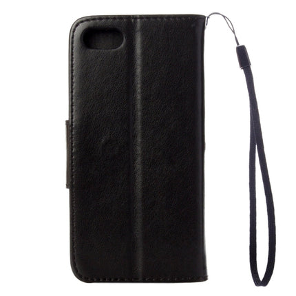 For  iPhone 8 & 7  Pressed Flowers Horizontal Flip Leather Case with Holder & Card Slots & Wallet
