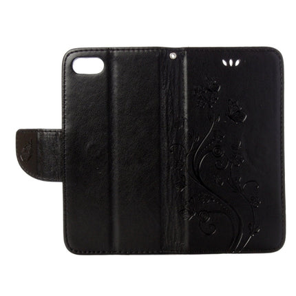 For  iPhone 8 & 7  Pressed Flowers Horizontal Flip Leather Case with Holder & Card Slots & Wallet