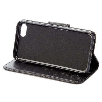 For  iPhone 8 & 7  Pressed Flowers Horizontal Flip Leather Case with Holder & Card Slots & Wallet