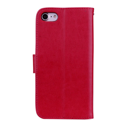 Fro  iPhone 8 & 7  Roses Pressed Flowers Pattern Flip Leather Case with Holder & Card Slots & Wallet