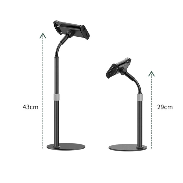 ZM17 Retractable Rotatable Outdoor Selfie Desktop Phone Stand for 4.6-7.8 inch Mobile Phones / Tablets, For 4.6-7.8 inch Phones White, For 4.6-7.8 inch Phones Black