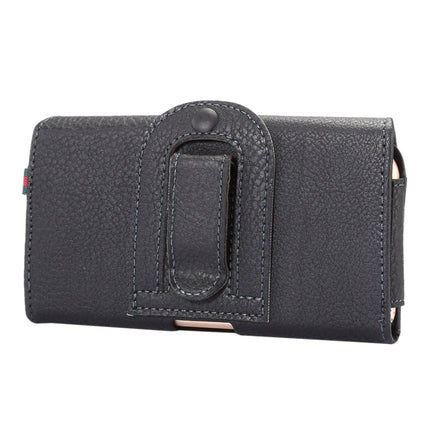 Universal Litchi Texture Vertical Flip Thwartwise PU Leather Case / Waist Bag with Back Splint & Card Slots & 15cm Lanyard for  iPhone 8 & 7  & 6s & 6, Galaxy SIV & SIII, Xiaomi Redmi 3 & 3X, Size: 14.3 x 7.5 x 1.5 cm