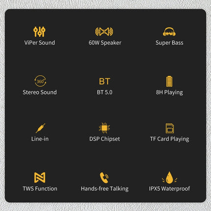 XDOBO X8 60W Wireless Bluetooth Speaker Outdoor Subwoofer Support TWS & TF Card, X8