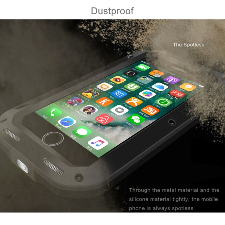 LOVE MEI for  iPhone 7 Professional and Powerful Dustproof Shockproof Anti-slip Metal Protective Case