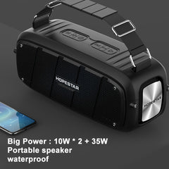 HOPESTAR A20 Pro TWS Portable Outdoor Waterproof Subwoofer Bluetooth Speaker with Microphone, Support Power Bank & Hands-free Call & U Disk & TF Card & 3.5mm AUX, A20 Pro Blue, A20 Pro Red, A20 Pro Yellow, A20 Pro Black, A20 Pro Green