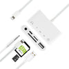 5 in 1  8 Pin to USB HUB And USB-C / Type-C And 3.5mm Earphone And SD And TF Card Reader