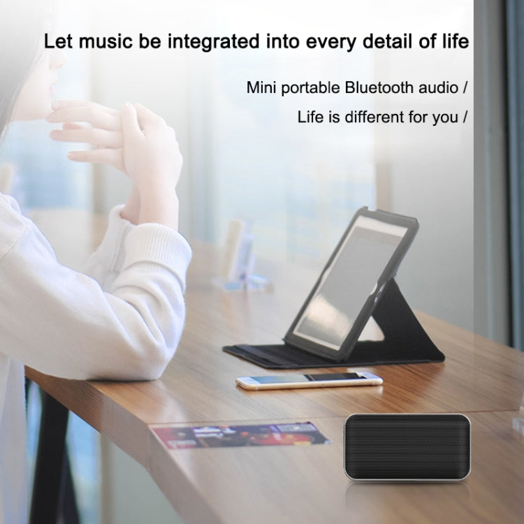 BT209 Outdoor Portable Ultra-thin Mini Wireless Bluetooth Speaker, Support TF Card & Hands-free Calling, Black, Silver