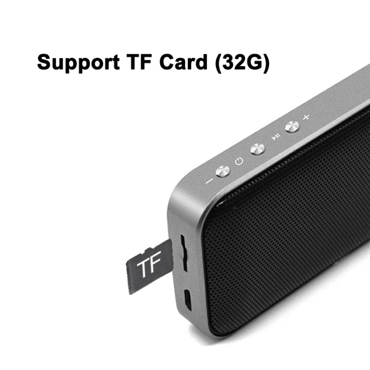 BT209 Outdoor Portable Ultra-thin Mini Wireless Bluetooth Speaker, Support TF Card & Hands-free Calling, Black, Silver