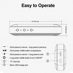 BT209 Outdoor Portable Ultra-thin Mini Wireless Bluetooth Speaker, Support TF Card & Hands-free Calling, Silver
