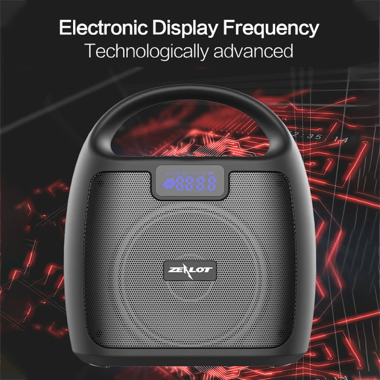 ZEALOT S42 Portable FM Radio Wireless Bluetooth Speaker with Built-in Mic, Support Hands-Free Call & TF Card & AUX