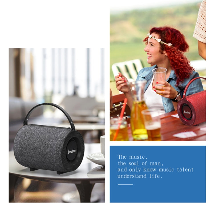 Oneder V3 Outdoor Hand-held Wireless Bluetooth Speaker, Support Hands-free & FM & TF Card & AUX & USB Drive