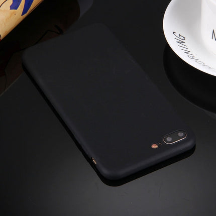 For iPhone 8 Plus & 7 Plus   Solid Color TPU Protective Case Without Round Hole