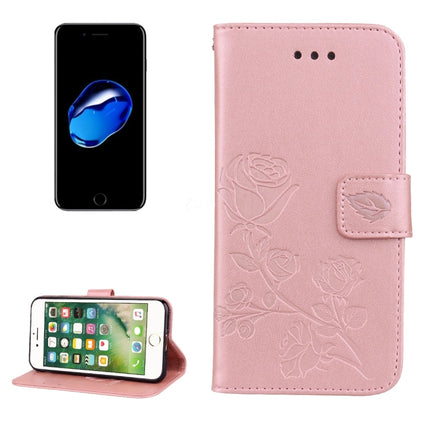 Fro iPhone 8 Plus & 7 Plus   Roses Pressed Flowers Pattern Flip Leather Case with Holder & Card Slots & Wallet