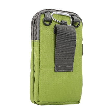 Universal Multi-function Plaid Texture Double Layer Zipper Sports Waist Bag / Shoulder Bag for iPhone X  & 7 & 7 Plus / Galaxy S9+ / S8+ / Note 8 / Sony Xperia Z5 / Huawei Mate 8, Size: 16.5 x 9.0 x 3.0cm