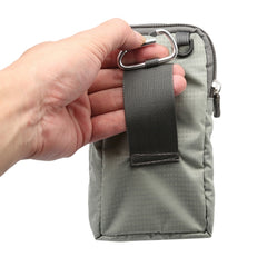 Universal Multi-function Plaid Texture Double Layer Zipper Sports Waist Bag / Shoulder Bag for iPhone X  & 7 & 7 Plus / Galaxy S9+ / S8+ / Note 8 / Sony Xperia Z5 / Huawei Mate 8, Size: 16.5 x 9.0 x 3.0cm