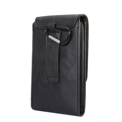 6.3 inch and Below Universal Crazy Horse Texture 3 Pouches Vertical Flip Leather Case with Belt Hole & Climbing Buckle for Galaxy Note 8, Sony, Huawei, Meizu, Lenovo, ASUS, Cubot, Oneplus, Oukitel, Xiaomi, DOOGEE, Vkworld, and other Smartphones