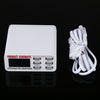 899 30W QC 3.0 6 USB Ports Fast Charger with LCD Digital Display, EU Plug, 899