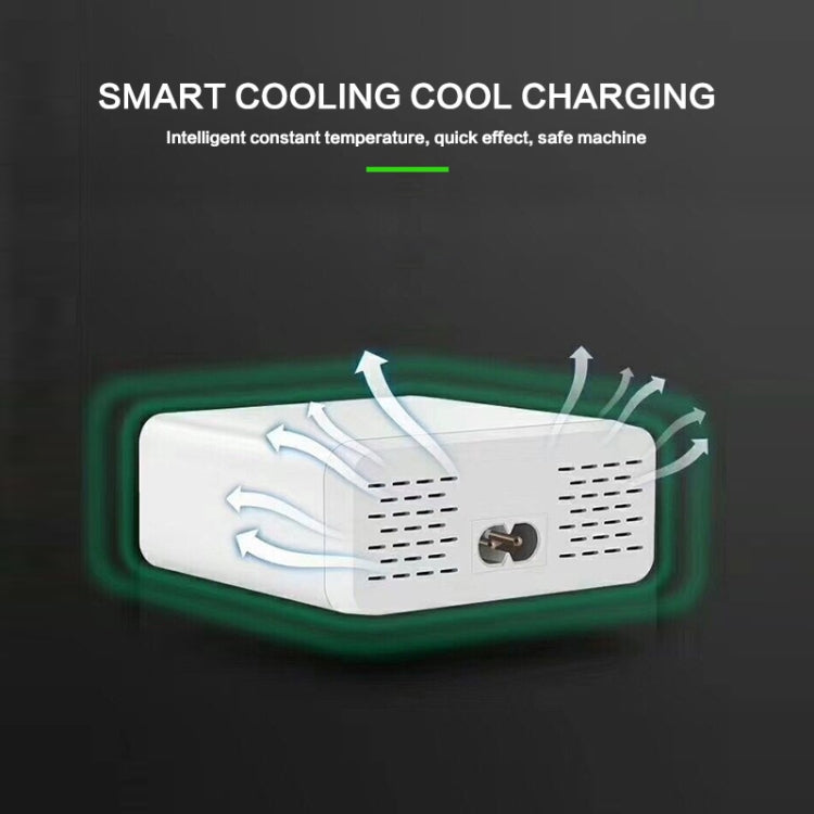 899 30W QC 3.0 6 USB Ports Fast Charger with LCD Digital Display, EU Plug, 899