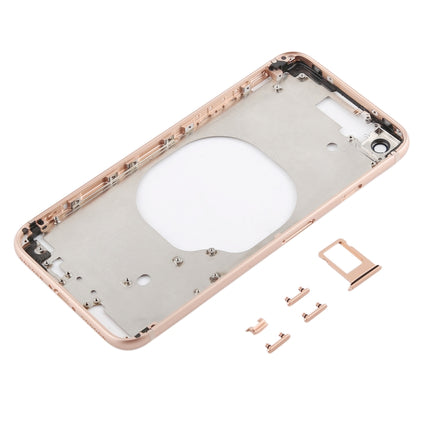 Transparent Back Cover with Camera Lens & SIM Card Tray & Side Keys for iPhone 8, For iPhone 8 (Transparent Back), For iPhone 8 (Transparent White), For iPhone 8 (Transparent Gold), For iPhone 8 (Transparent Red)