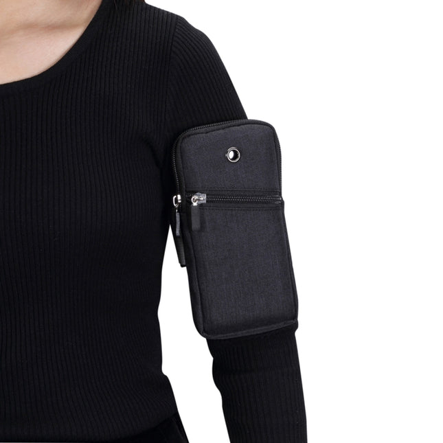 Multi-functional Universal Thin Sports Arm Bag Phone bag Wrist Pack with Earphone Hole for 6.5 Inch or Below Smartphones, Arm Size : 22-38cm