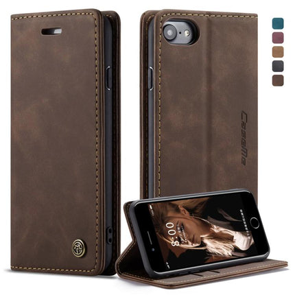 CaseMe-013 Multifunctional Retro Frosted Horizontal Flip Leather Case for iPhone 7 / 8, with Card Slot & Holder & Wallet, For iPhone 7 / 8