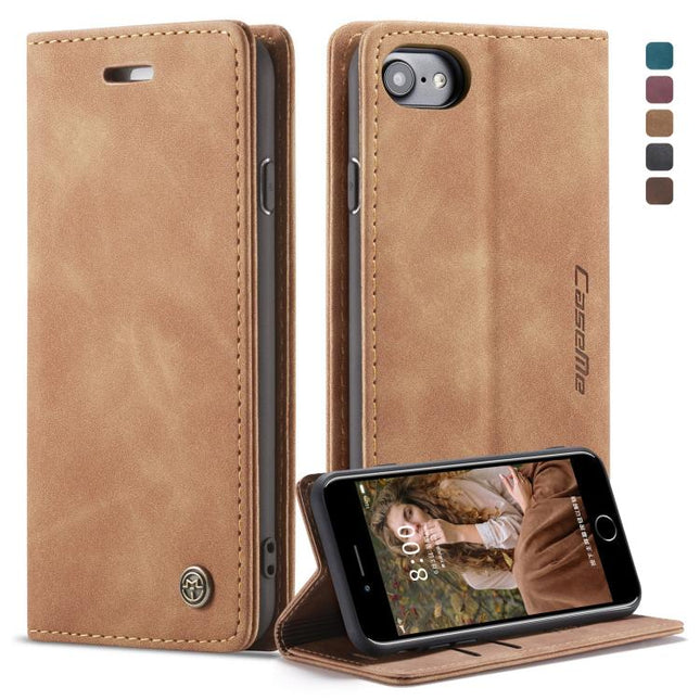 CaseMe-013 Multifunctional Retro Frosted Horizontal Flip Leather Case for iPhone 7 / 8, with Card Slot & Holder & Wallet, For iPhone 7 / 8