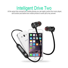 X3 Magnetic Absorption  Sports Bluetooth 5.0 In-Ear Headset with HD Mic, Support Hands-free Calls, Distance: 10m