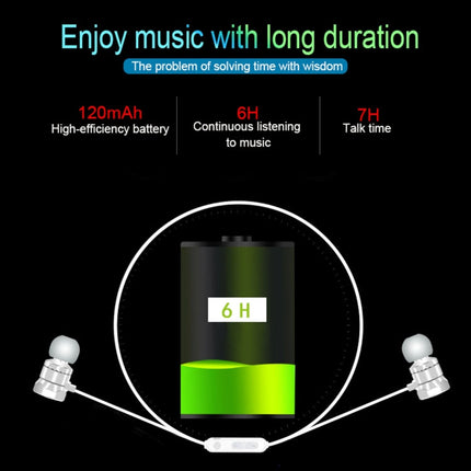 X3 Magnetic Absorption  Sports Bluetooth 5.0 In-Ear Headset with HD Mic, Support Hands-free Calls, Distance: 10m