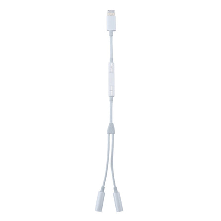 MH026 8 Pin Male to Dual 3.5mm Female Headphone Jack Wire Control Audio Adapter