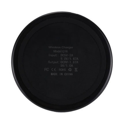 DC 9V 1.67A / 5V 1A Universal Round Shape Qi Standard Fast Wireless Charger with Indicator Light, Round Shape