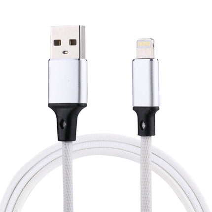 1m 2A USB to 8 Pin Nylon Weave Style Data Sync Charging Cable, 8 Pin Black, 8 Pin Grey, 8 Pin Blue, 8 Pin Red, 8 Pin White, 8 Pin Pink