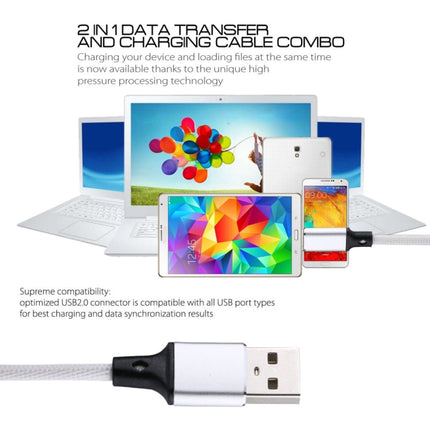 1m 2A USB to 8 Pin Nylon Weave Style Data Sync Charging Cable, 8 Pin Black, 8 Pin Grey, 8 Pin Blue, 8 Pin Red, 8 Pin White, 8 Pin Pink