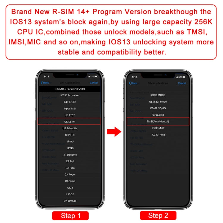 R-SIM 14+ Large Capacity Smart Upgraded iOS 13 System Fast Unlocking Card for iPhone 11 Pro Max, iPhone 11 Pro, iPhone 11, iPhone X, iPhone XS, iPhone 8 & 8 Plus, R-SIM 14+