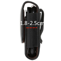 Lambskin Elastic Band Men 4.8 Inch Mobile Phone Universal Hanging Waist Leather Case with Card Slot