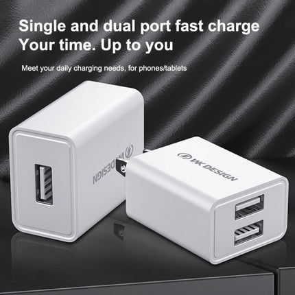 WK WP-U119 10W Dual USB Ports Travel Charger Power Adapter, US Plug, WP-U119 US Plug
