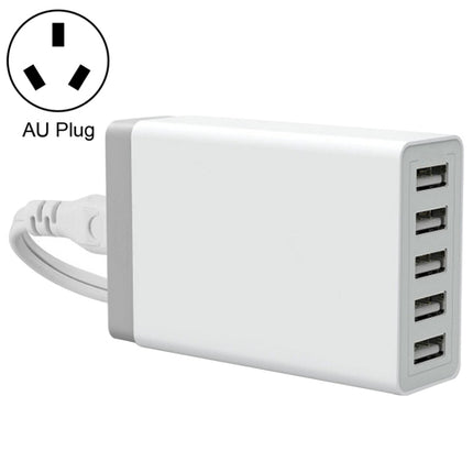 XBX09 40W 5V 8A 5 USB Ports Quick Charger Travel Charger, UK Plug(Black), XBX09, 8A