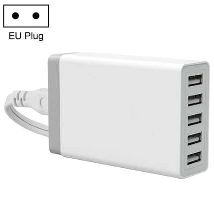 XBX09 40W 5V 8A 5 USB Ports Quick Charger Travel Charger, UK Plug(Black), XBX09, 8A