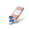 32GB USB 3.0 + 8 Pin + Mirco USB Android iPhone Computer Dual-use Metal Flash Drive, 32GB USB 3.0