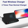 828W 7 in 1 60W QC 3.0 USB Interface + 4 USB Ports + USB-C / Type-C Interface + Wireless Charging Multi-function Charger with Mobile Phone Holder Function, UK Plug, UK Plug Black, UK Plug White