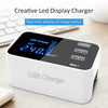 CDA30 20W 3 USB Ports + USB-C / Type-C Ports Multi-function Charger with LED Display, US Plug, US Plug