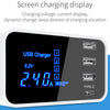 CDA30 20W 3 USB Ports + USB-C / Type-C Ports Multi-function Charger with LED Display, US Plug, US Plug