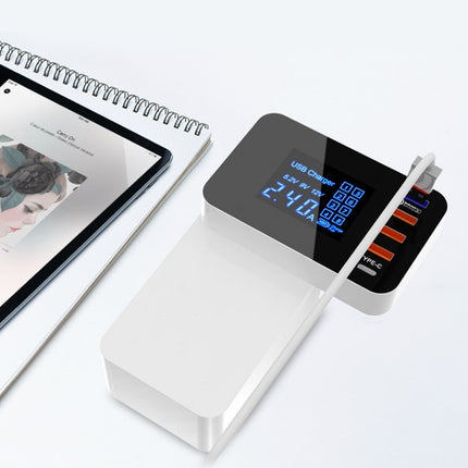 CDA33Q 40W QC 3.0 USB + 3 USB Ports + USB-C / Type-C Ports Multi-function Charger with LED Display, AU Plug, AU Plug