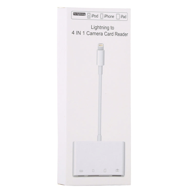 NK-108L 8 Pin to USB + TF Card + SD Card Camera Reader Adapter, Compatible with IOS 9.1 and Above Systems, NK-108L