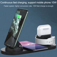 6 in 1 10W Qi Standard Wireless Charger Stand