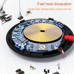 10W Portable Suction Cup Mobile Phone Fast Charging Wireless Charger, Length: 1.5m, 10W