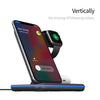 Z5A QI Vertical Magnetic Wireless Charger for Mobile Phones & Apple Watches & AirPods / Samsung Galaxy Buds / Huawei Free Buds, with Touch Ring Light, Z5A