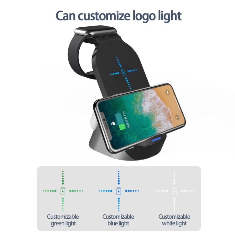 H18 3 in 1 Quick Wireless Charger for iPhone, Apple Watch, AirPods and other Android Smart Phones