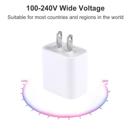 PD 20W Single USB-C / Type-C Interface Travel Charger, US Plug, 20W US Plug