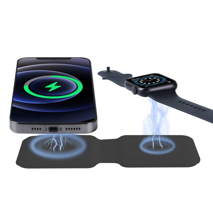 Q500 Foldable Magnetic Dual Wireless Charger for Phones / iWatch / AirPods