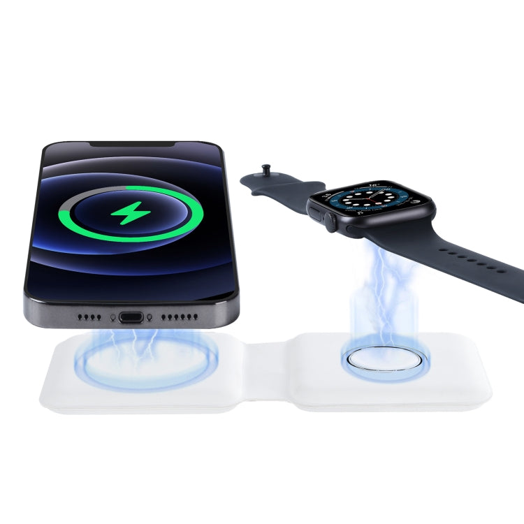 Q500 Foldable Magnetic Dual Wireless Charger for Phones / iWatch / AirPods